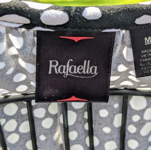 Rafaella B/W tie front polka dot top Size M - Picture 3 of 8